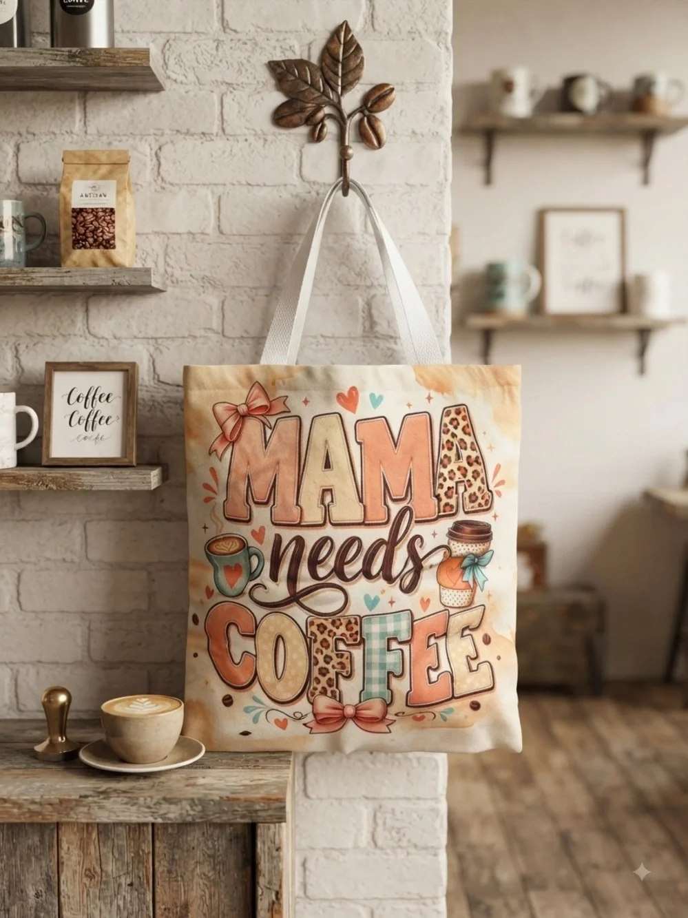 Mam Needs Coffee Tote Bag - White
